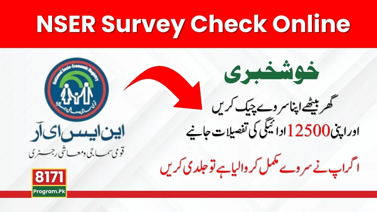 NSER Survey Check Online Via 8171 Web Portal